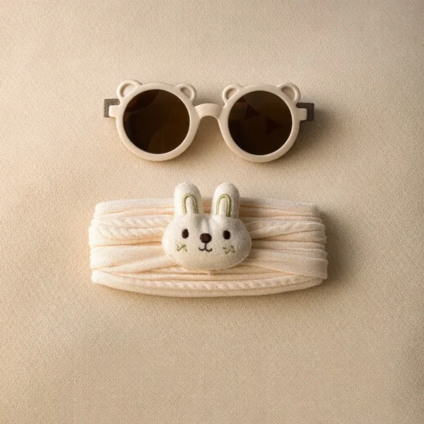 Soft Baby Headband with Sunglasses