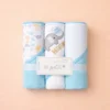 blue towel webp 3-Piece Hooded Baby Towel Set