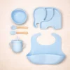 BPA-Free Elephant Silicone Baby Feeding Set (6-Pieces)
