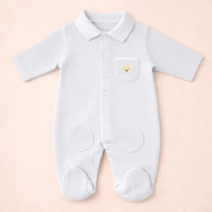 Classic Teddy Collared Baby Romper
