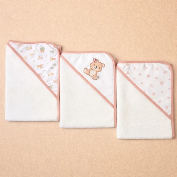 3-Piece Hooded Baby Towel Set