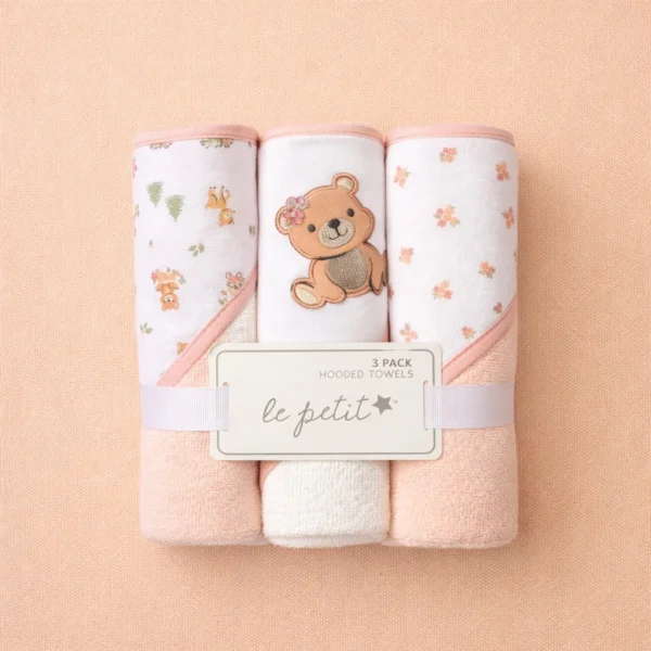 3-Piece Hooded Baby Towel Set