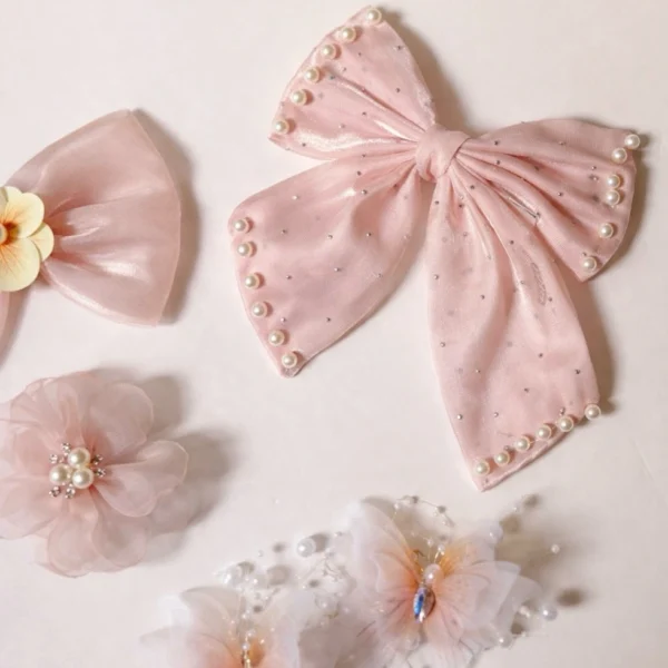 Blush Pearl Hair Accessories – 5 Piece Set