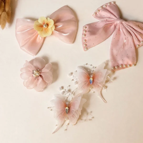 Blush Pearl Hair Accessories – 5 Piece Set