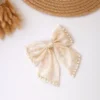 Ivory Pearl Bow & Floral Hair Accessories Set – 3 Piece